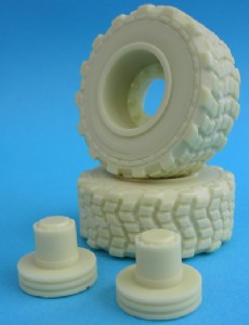 KFS 1/24 軍用型 卡車輪組 全樹脂 1軸入 (T